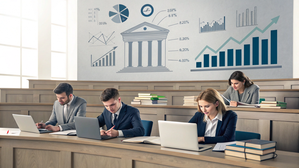 What is BCom Honours – Professional illustration of students learning commerce, finance, accounting, and business management in a corporate-style study environment.