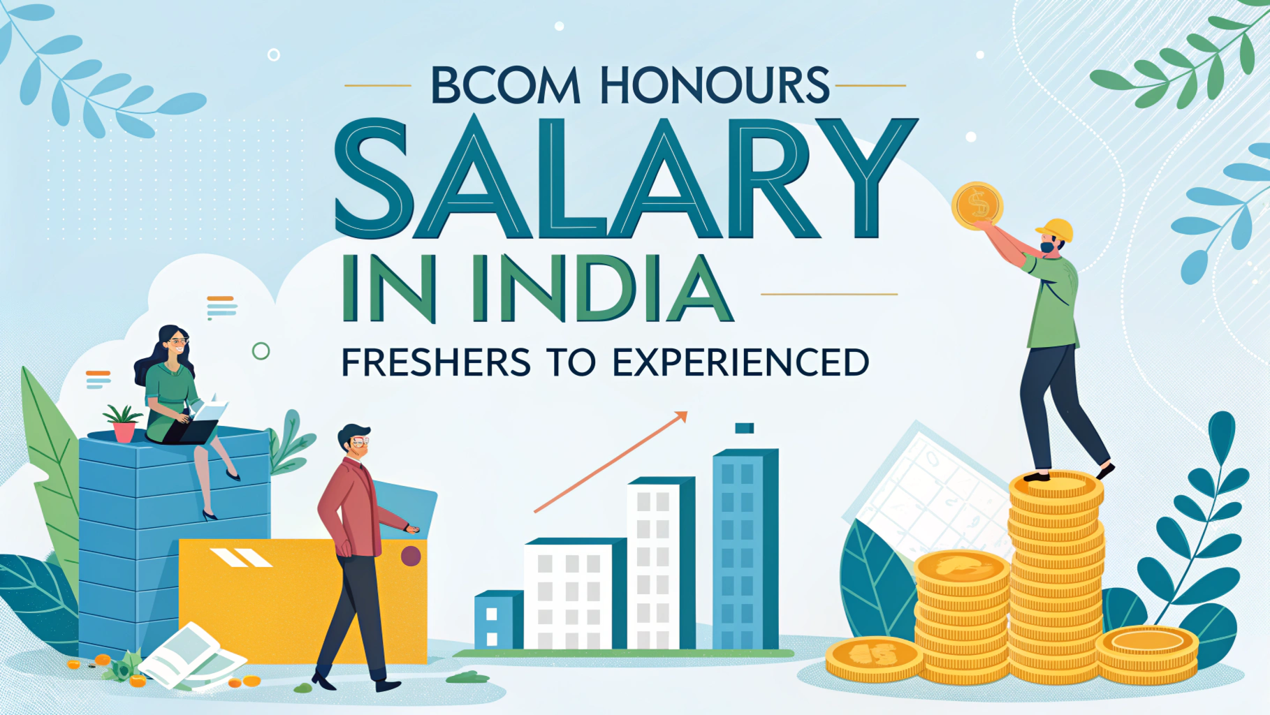 BCom Honours salary in India showing career growth from freshers to experienced professionals with salary charts and job roles in finance and business.