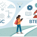 Which is better BSc or BTech featured image showing a student choosing between science-based BSc path and technology-focused BTech path.