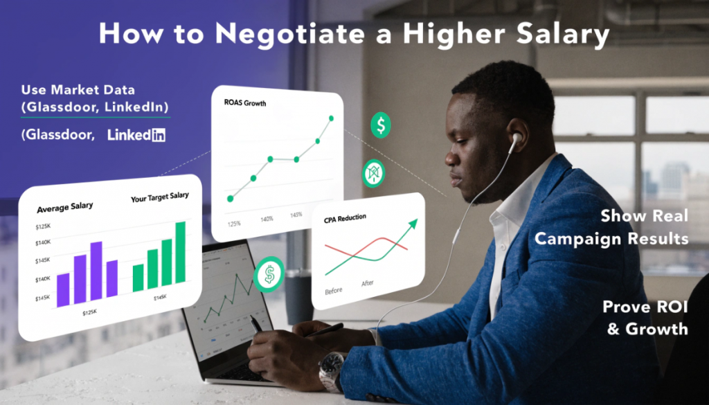 performance marketing manager salary negotiation tips with data and ROI metrics