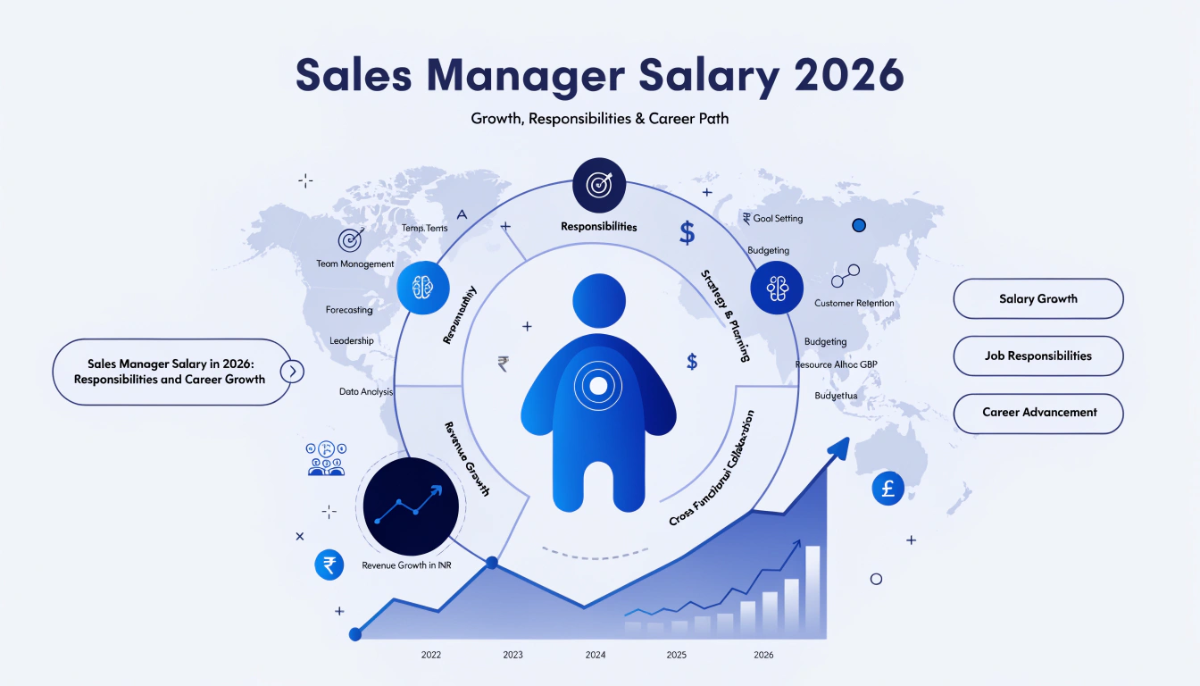 sales manager salary 2026 featured image showing global salary comparison revenue growth leadership responsibilities and career progression