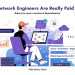 Network engineer salary 2026 featured image showing global pay trends networking infrastructure cloud systems and career growth opportunities