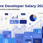 Illustration of software developer salary 2026 showing pay by level, location and specialisation across India, US and UK