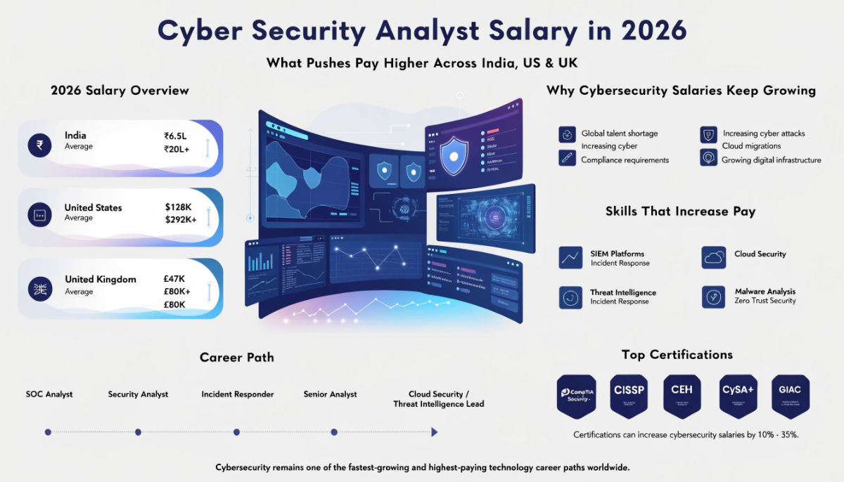 Cyber Security Analyst Salary in 2026: What Pushes Pay Higher