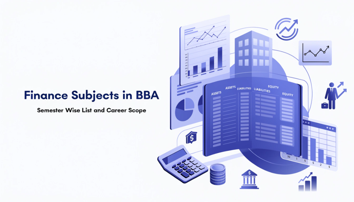 Finance subjects in BBA featuring accounting, financial management, investment analysis and career opportunities.