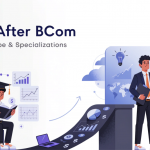 MBA after BCom featured image showing the transition from commerce knowledge to management skills, specializations and broader career opportunities.